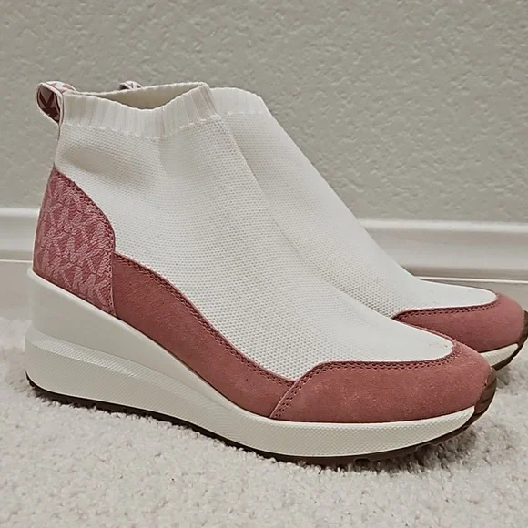Michael Kors Pink and White Sock Boot - Picture 1 of 7